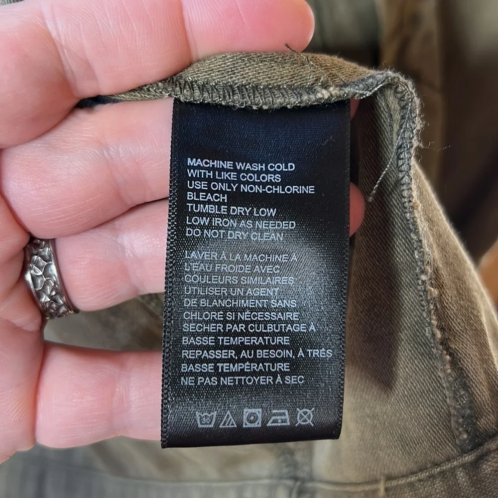 Free People Not Your Brothers Surplus Olive Green Jacket Size Medium